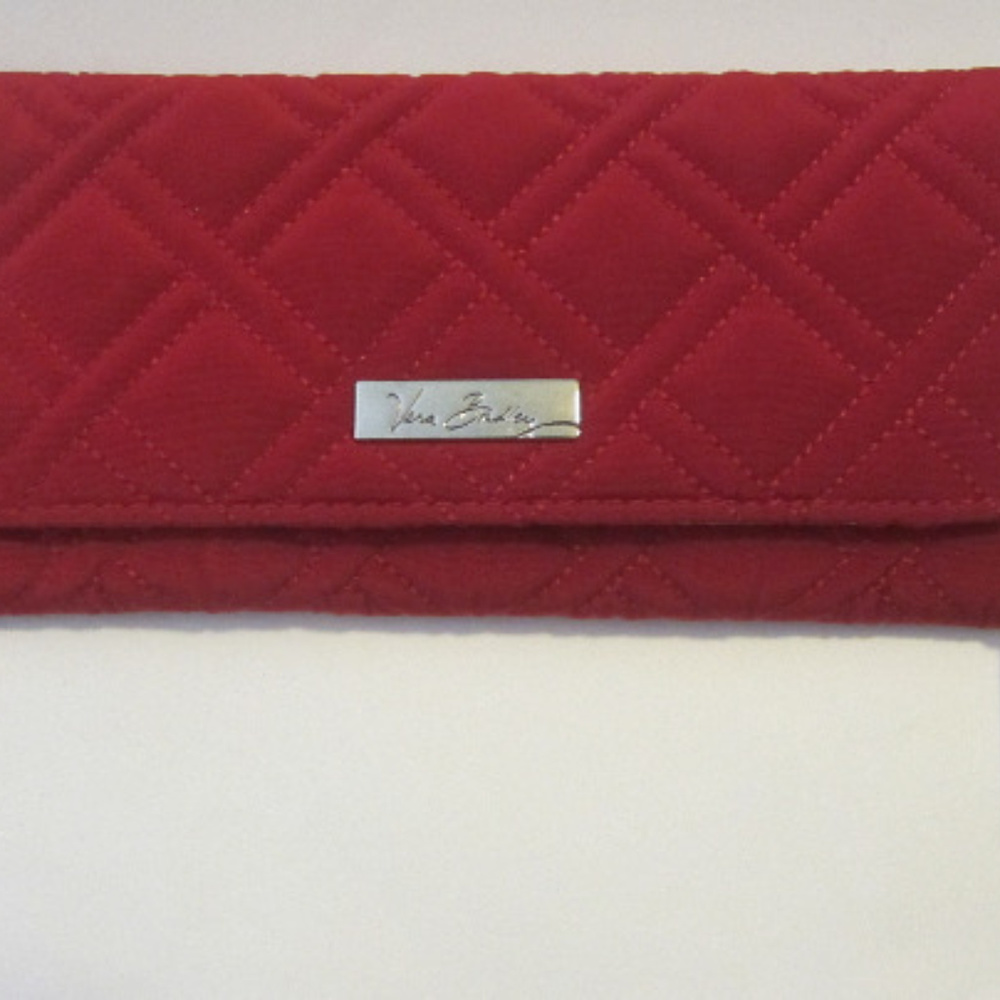 Vera Bradley Trifold red quilted wallet